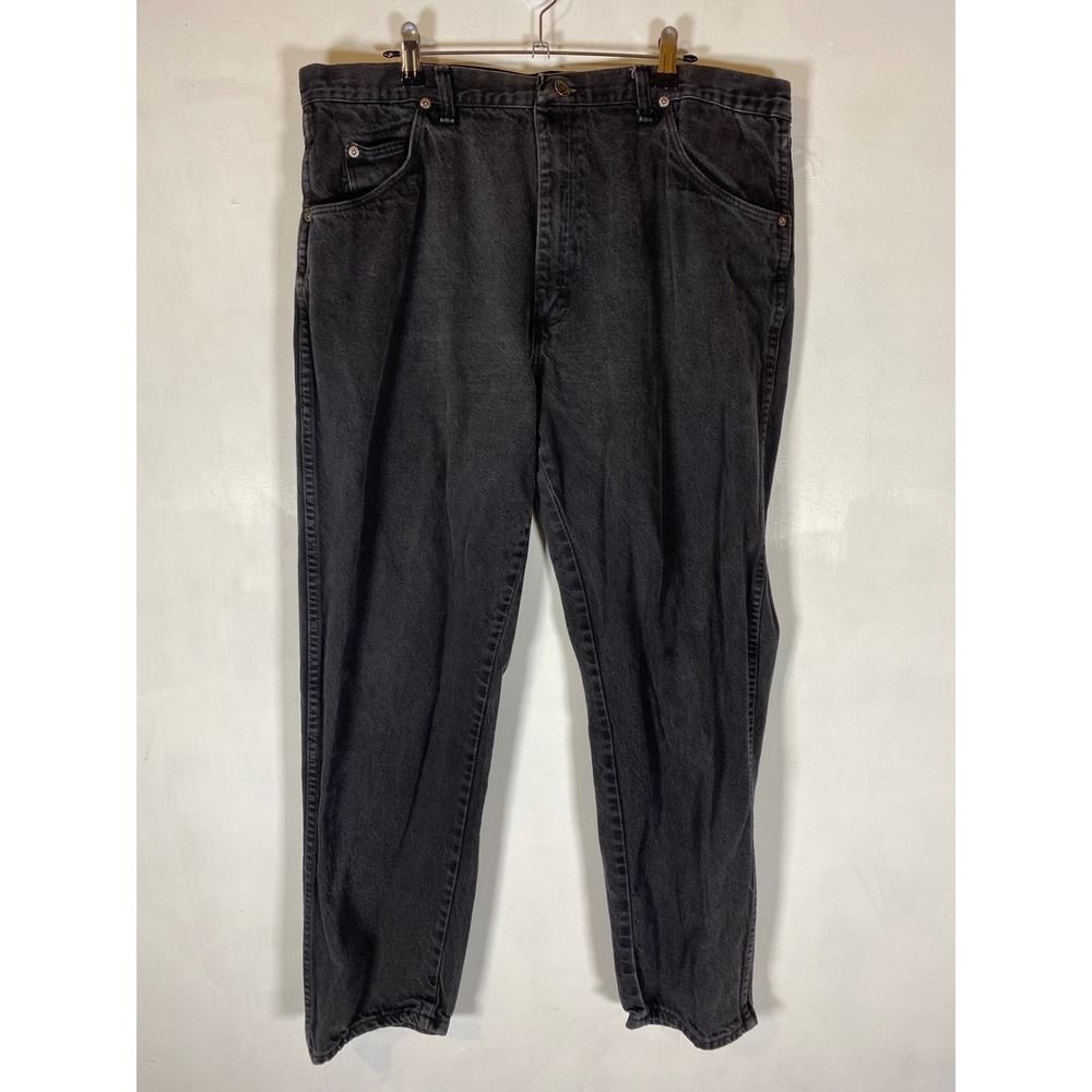 Wrangler Black Relaxed Fit Jeans 36x29 Vintage Washed Denim Dad‎ Jeans